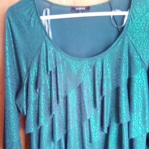 Elementz Emerald Ruffle Blouse